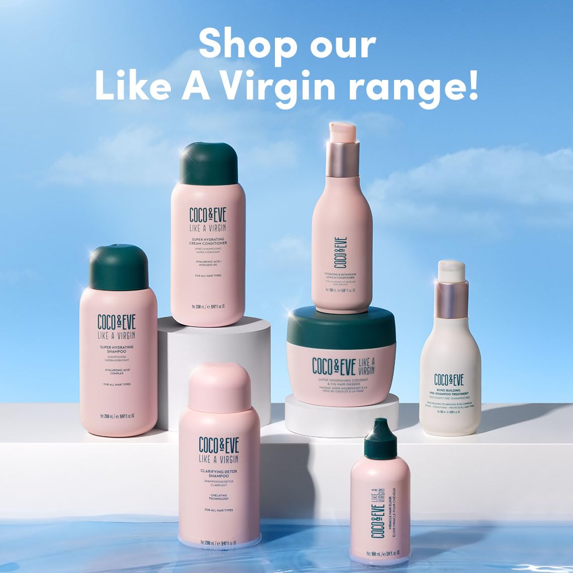 Travel-size Coco & Eve Miracle Hair Elixir for on-the-go moisture