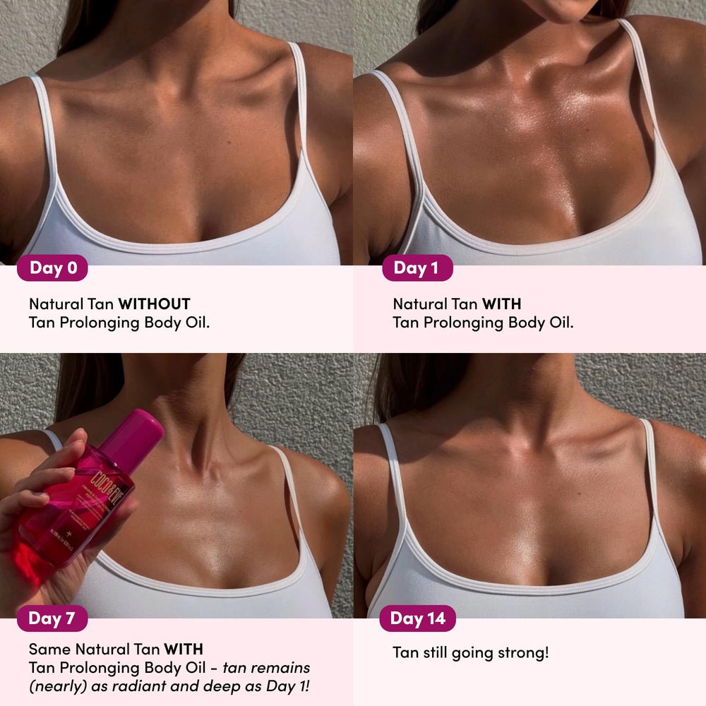Lightweight, non-greasy Coco & Eve oil texture on skin