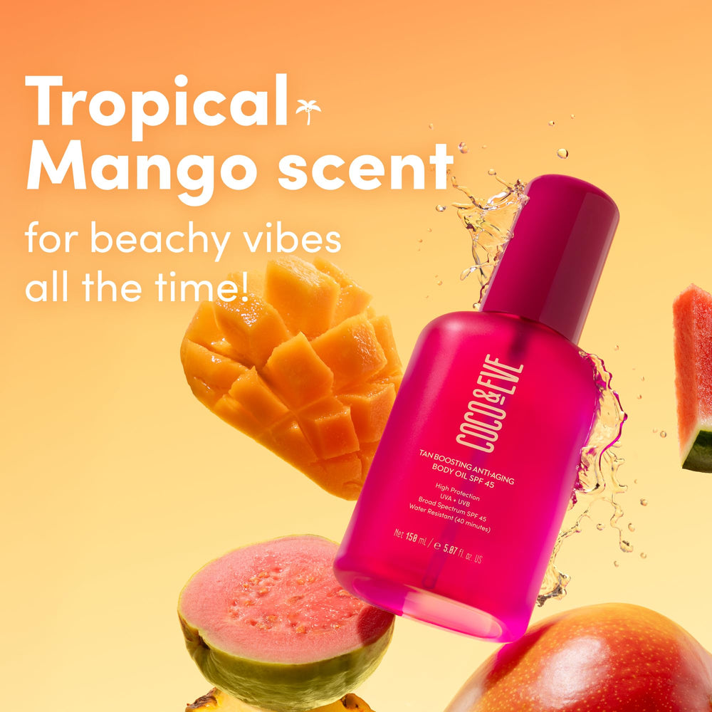 Coco & Eve quick-absorbing oil leaves a non-greasy glow.