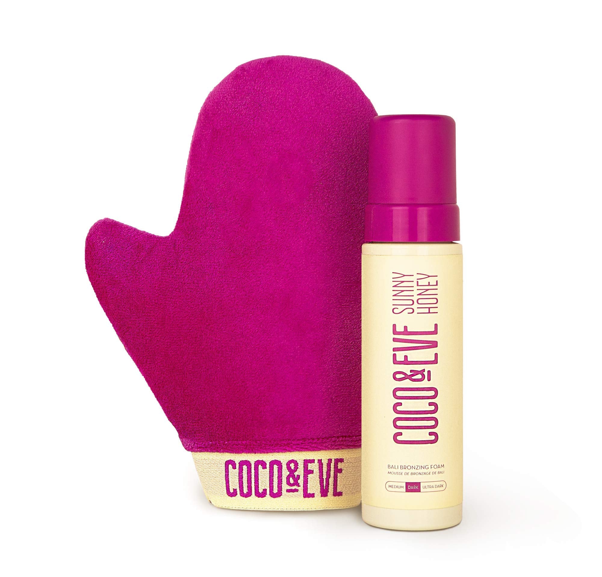 Coco & Eve Self Tanner Mousse Medium bottle pump for easy, even application