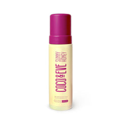 Coco & Eve Sunny Honey Bali bottle with pump enables easy, even tanning.