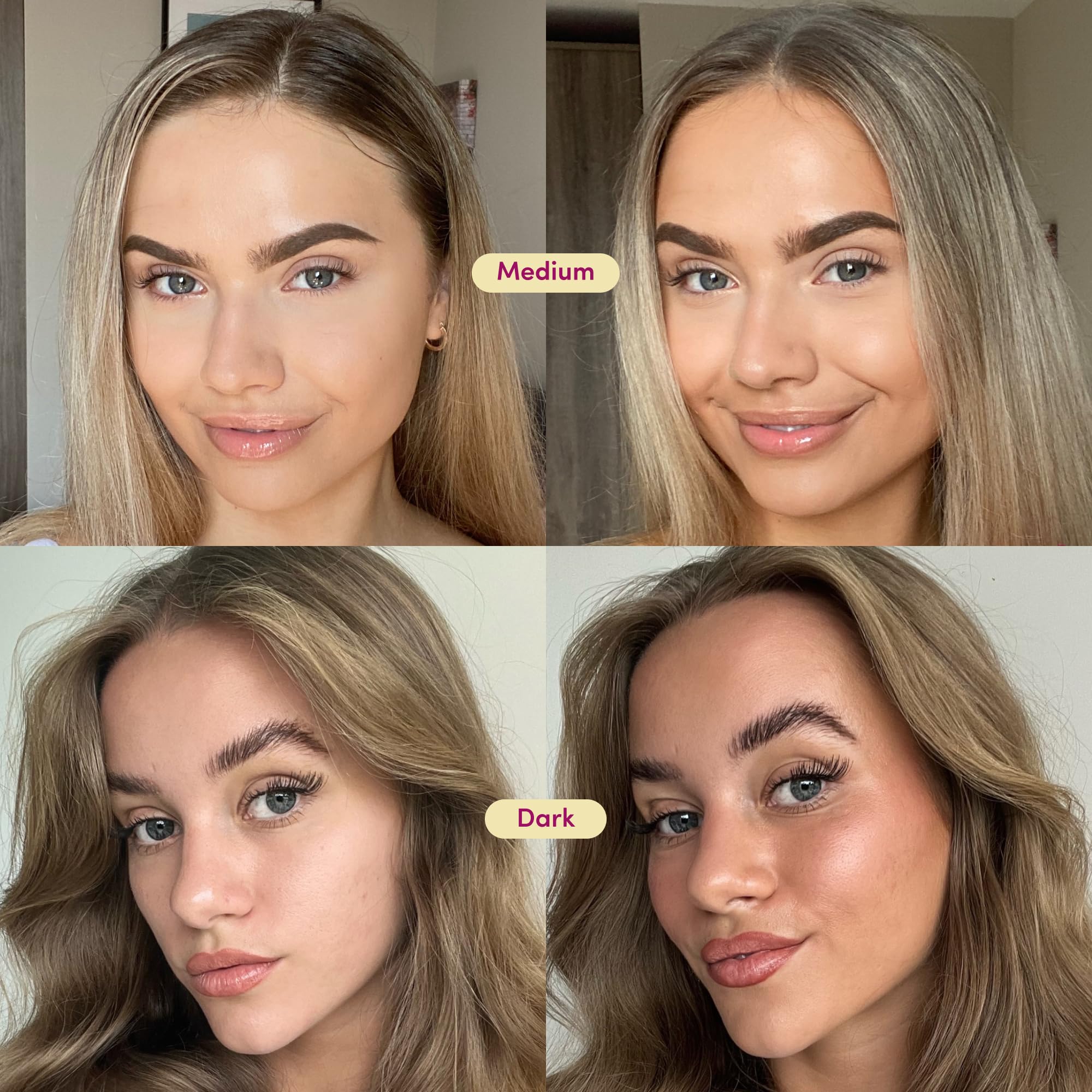 Coco and Eve Sunny Honey bronzing drops swatch on skin demonstrates even tone