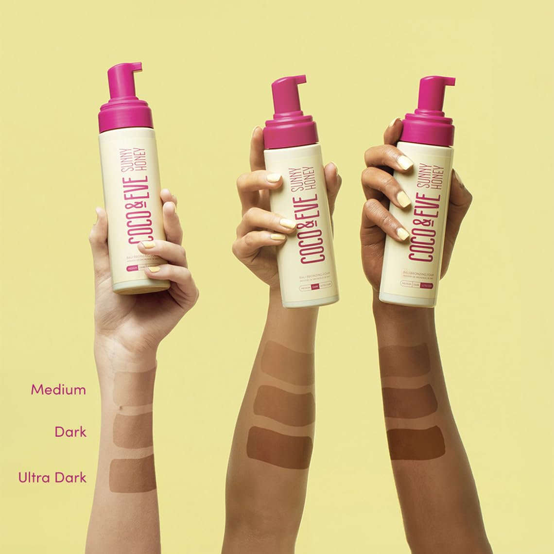Coco & Eve tropical Sunny Honey fragrance with mango and guava notes.