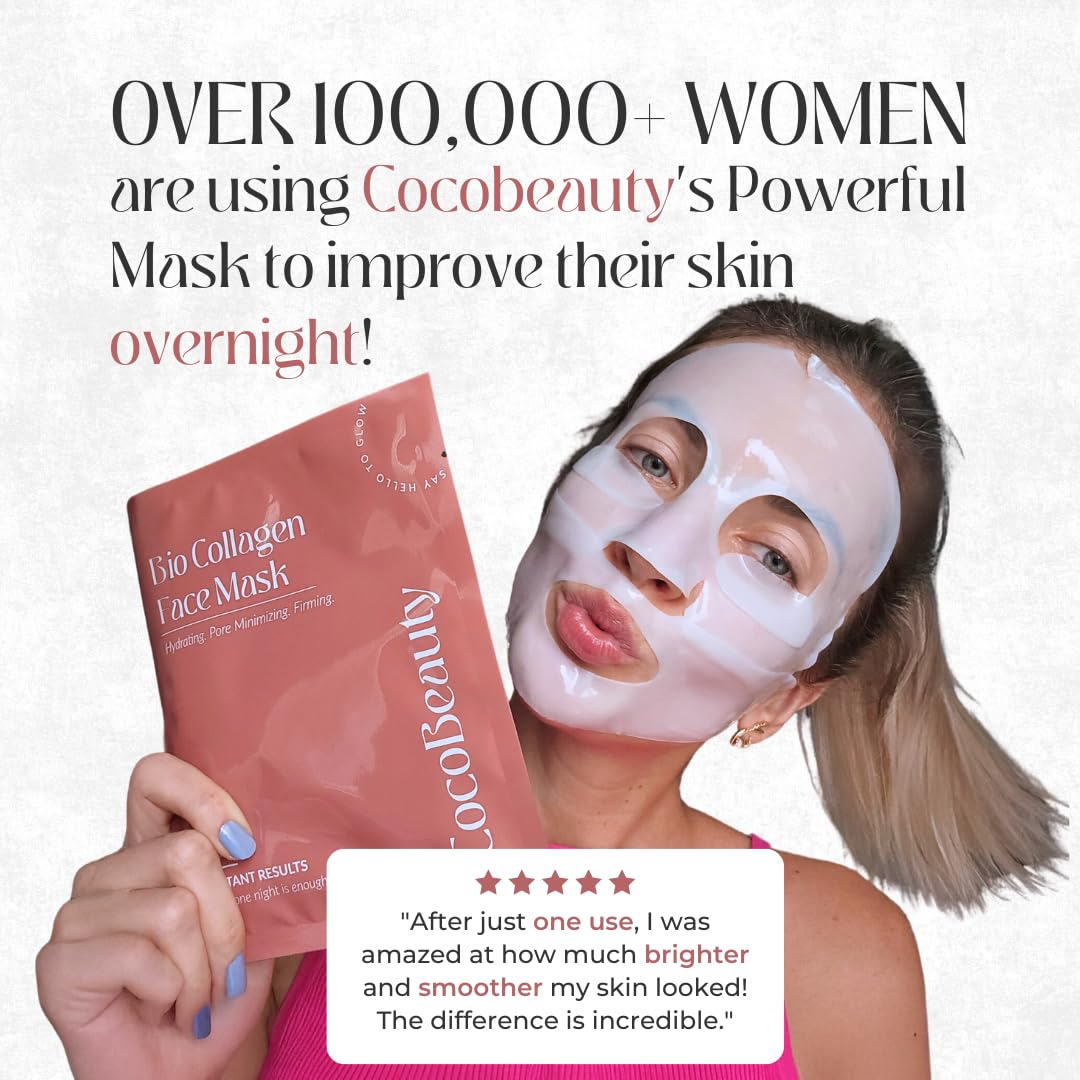 COCOBEAUTY mascarilla mejora elasticidad del rostro con colágeno