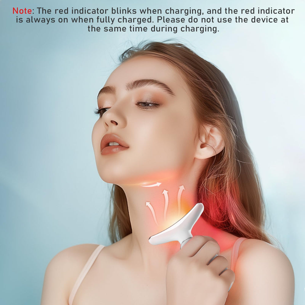 Cocobeen Face Neck Tool in hand, portable device for quick home sessions.