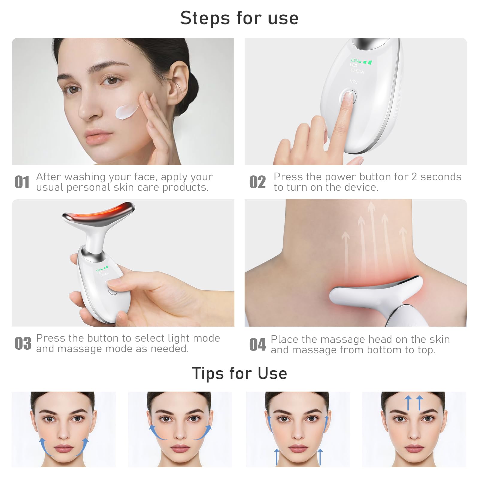 Cocobeen Face Neck Tool standby mode, energy‑saving operation.