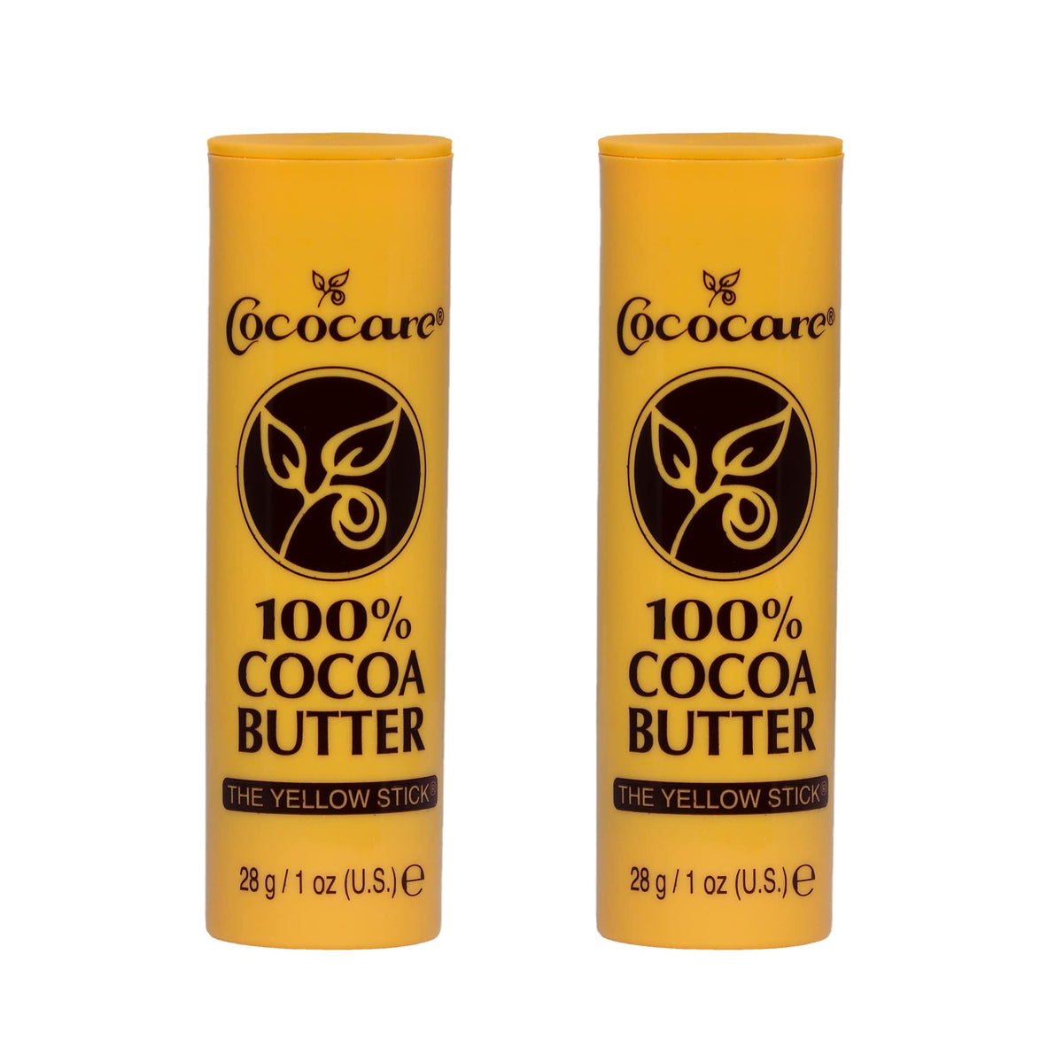 Cococare barra manteca cacao amarilla dos-pack, hidratación duradera para piel suave