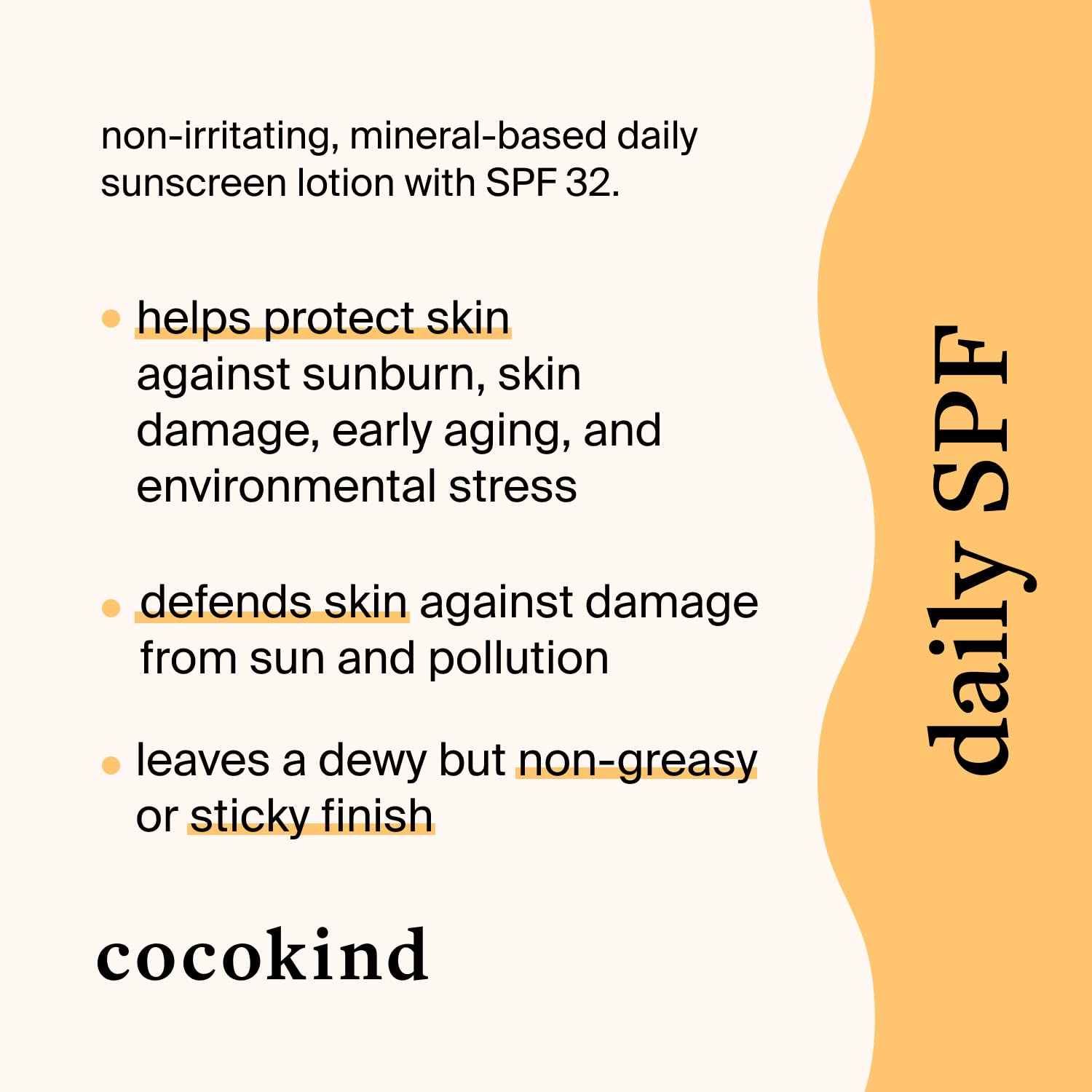 Cocokind Daily SPF application shows easy rub-in for quick sun protection outdoors