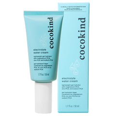 Cocokind Electrolyte Water Cream en envase, hidratación ligera para uso diario
