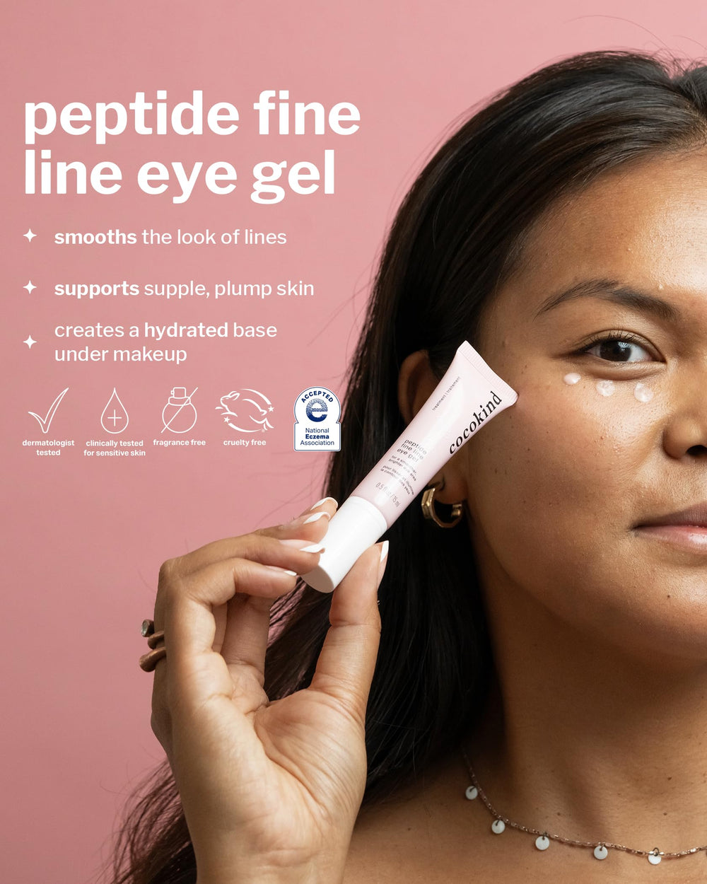 Textura ligera del gel para ojos lista para absorción.
