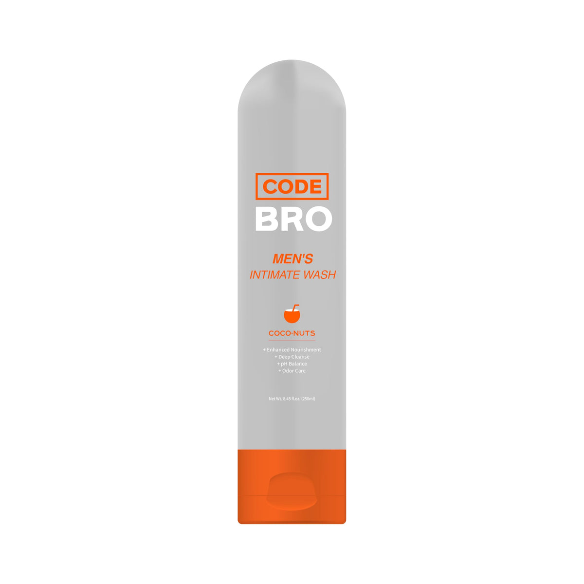 Code Bro Coco-Nuts, botella 250 ml, higiene íntima suave y refrescante
