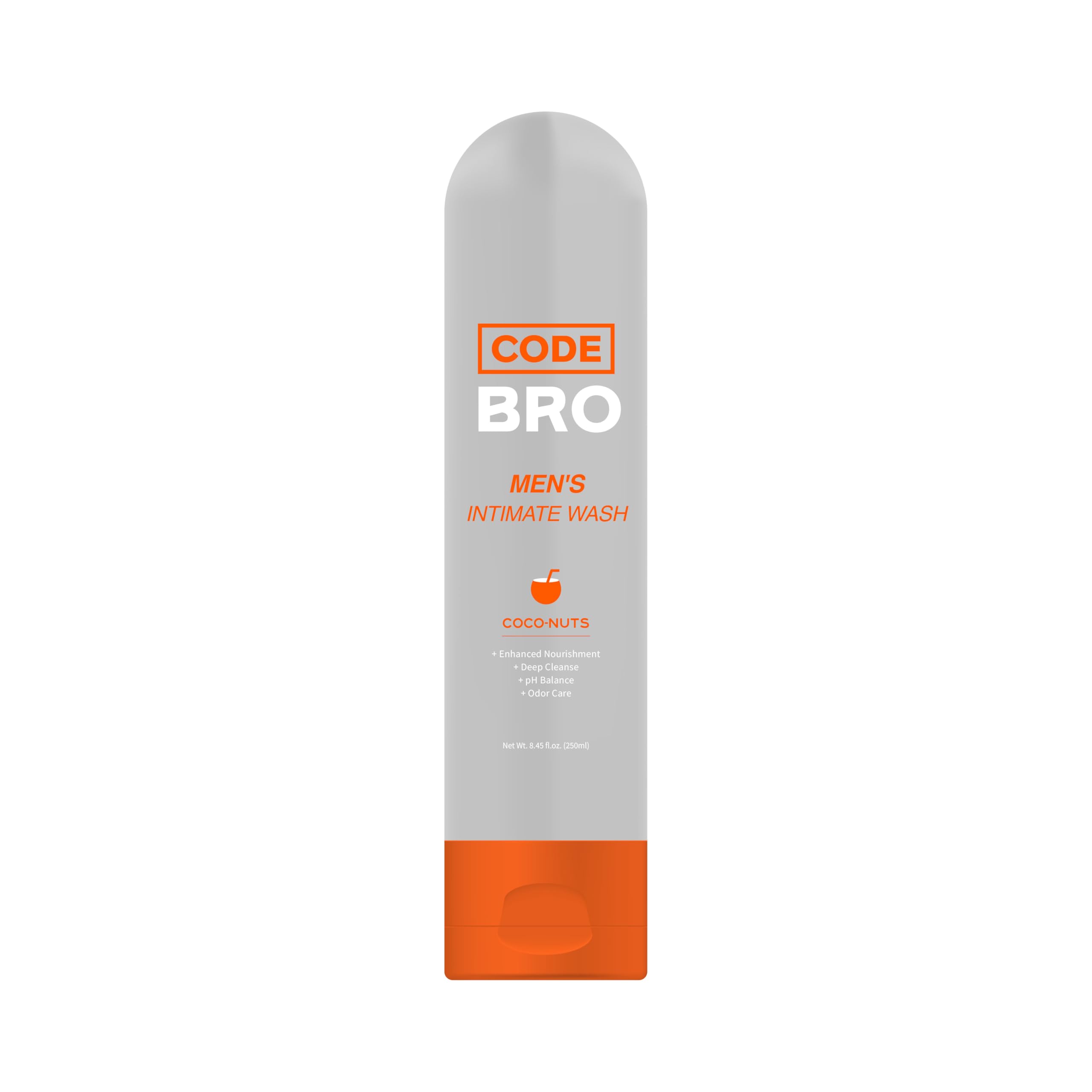 Code Bro Coco-Nuts, botella 250 ml, higiene íntima suave y refrescante