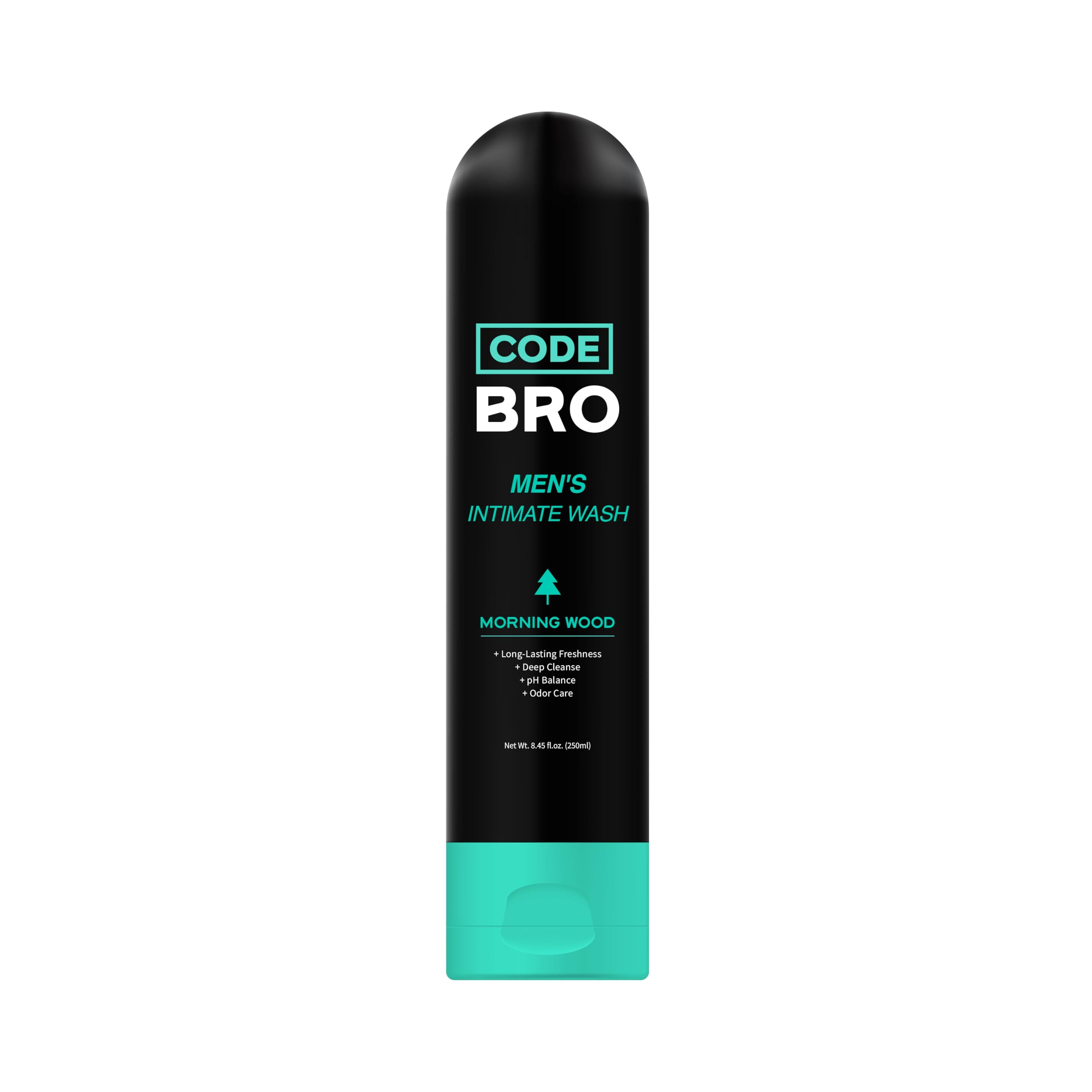 Code Bro Morning Wood bottle front for daily freshness and confidence