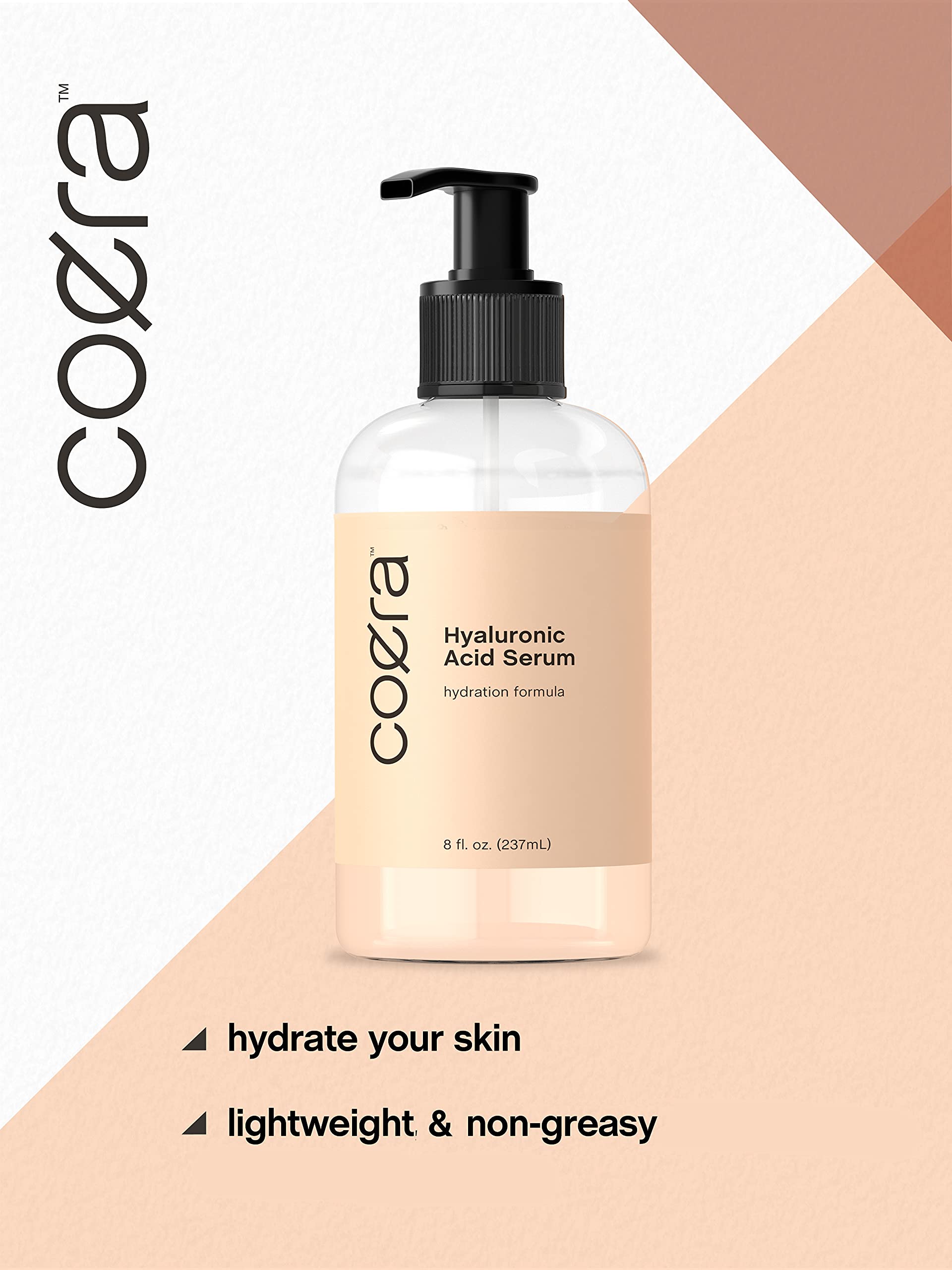 Dropper ready to dispense Coera Hyaluronic Acid Serum for precise use.