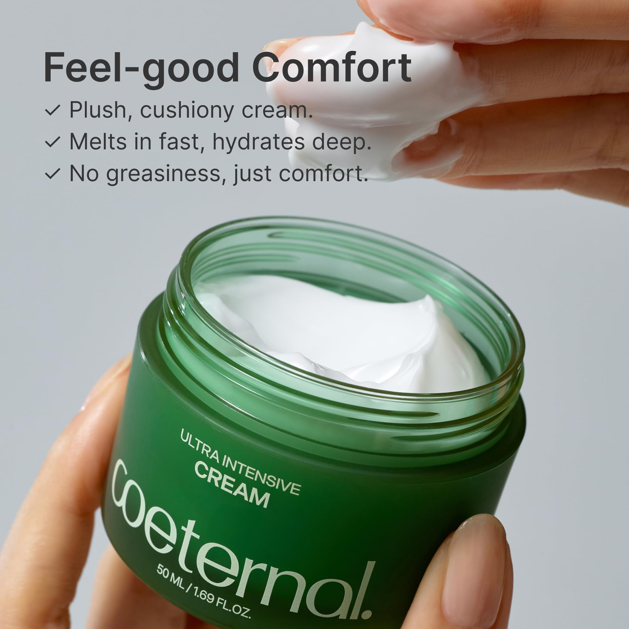 Coeternal Crema Ultra Intensa, etiqueta minimalista en el envase, fácil de identificar.