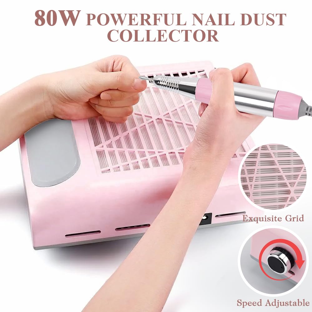 CoFashion nail dust collector with adjustable suction control for customized airflow