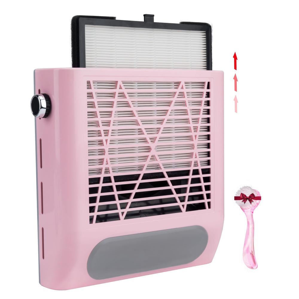 CoFashion nail dust collector front view showing compact design and clear suction