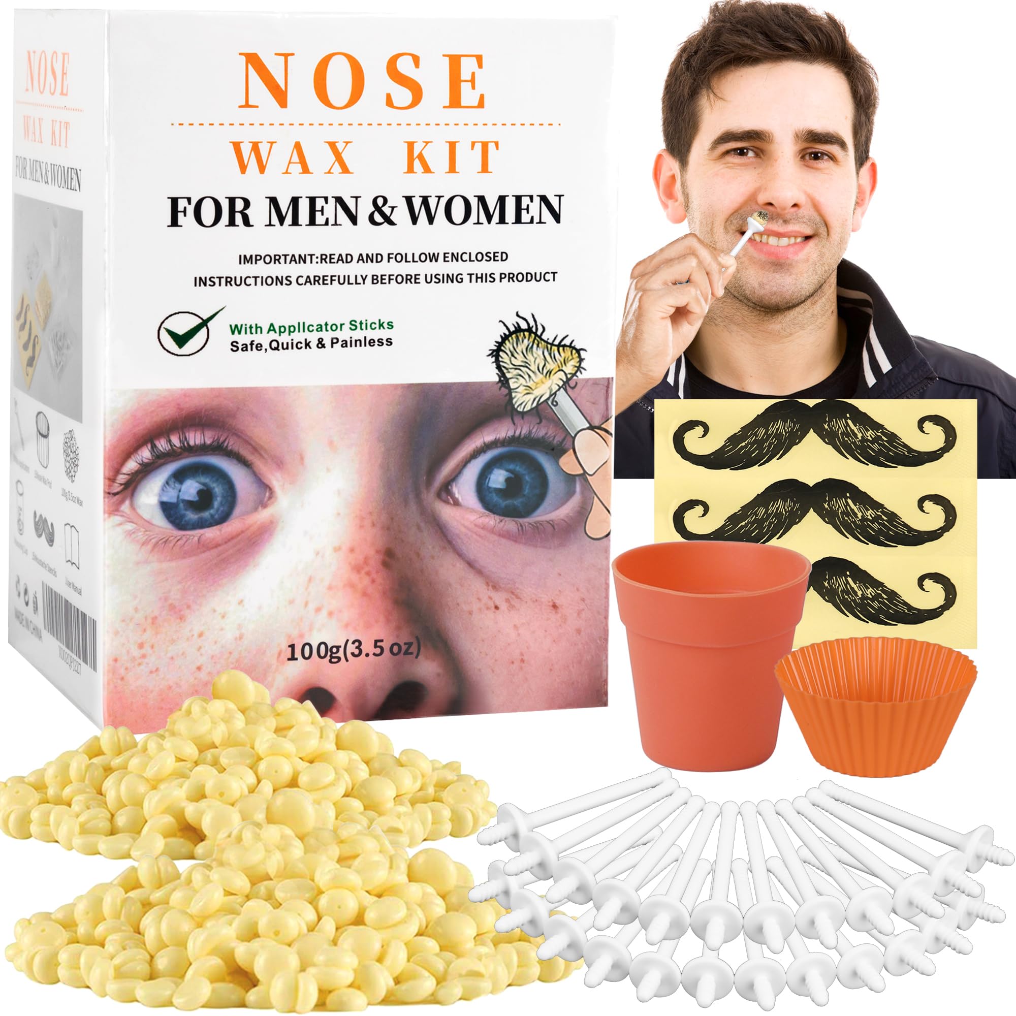 CoFashion Nose Wax Kit front view for quick grooming.