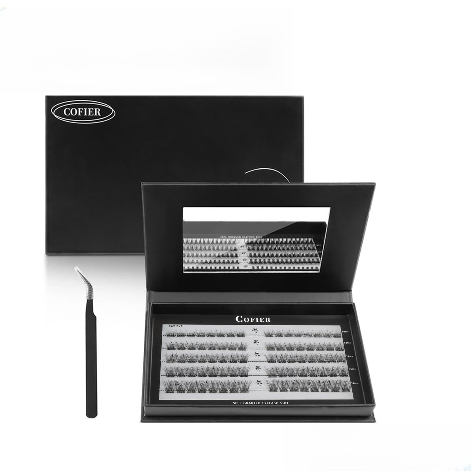 CoFier Wispy Lash Clusters Kit 80 pcs packaging for easy home use