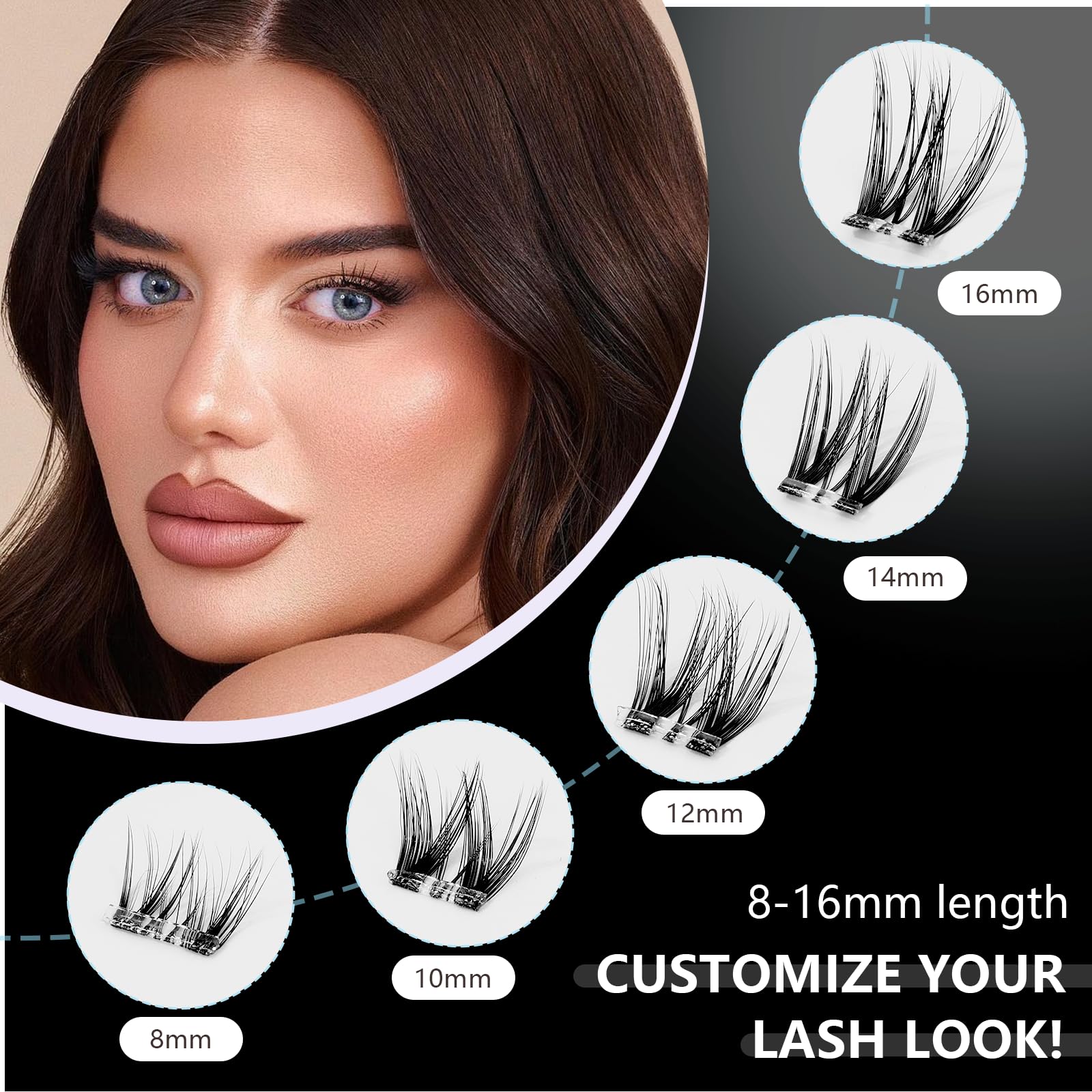 CoFier Wispy Lash Clusters compact kit for beginner-friendly DIY lashes.