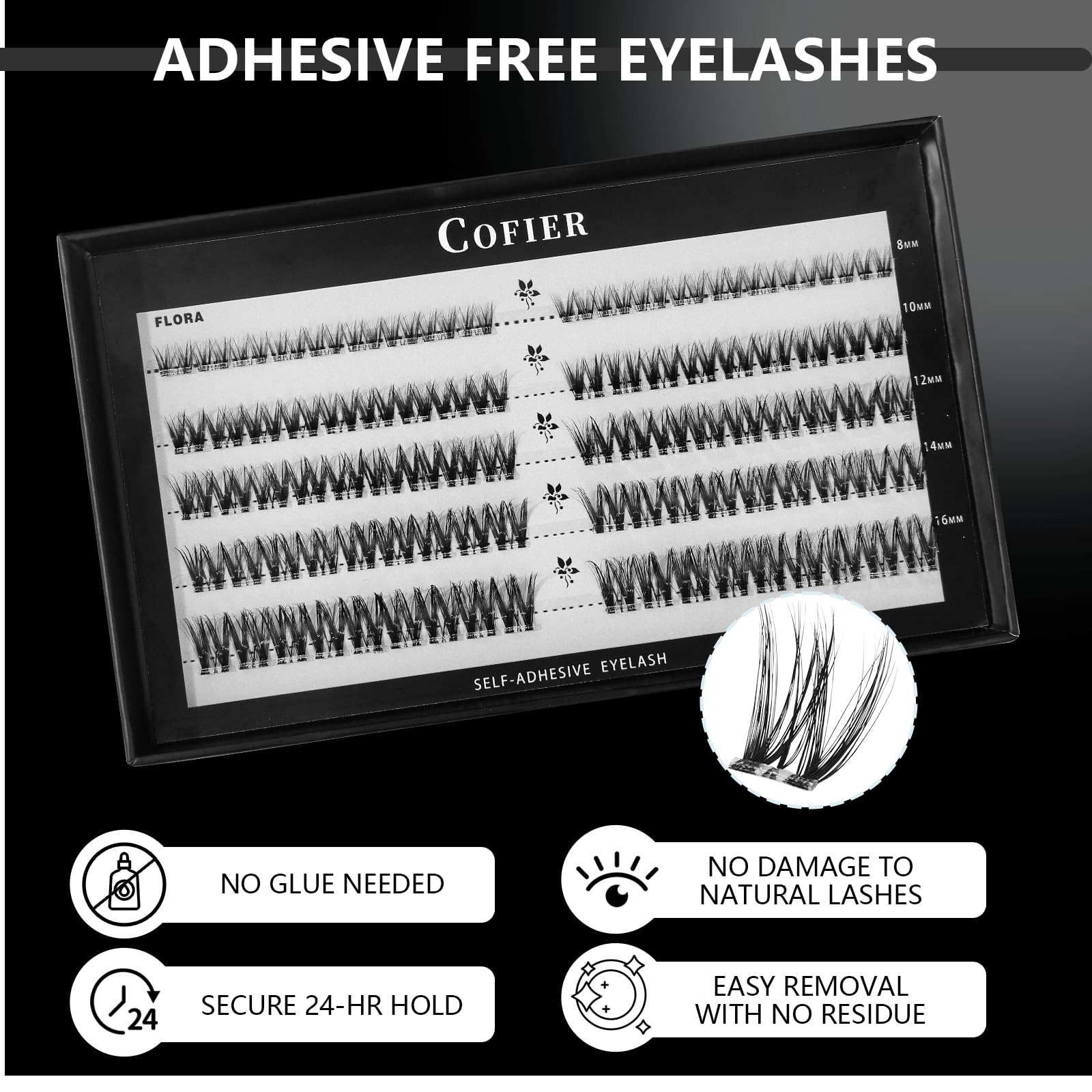 CoFier tweezers included for precise, gentle lash placement.