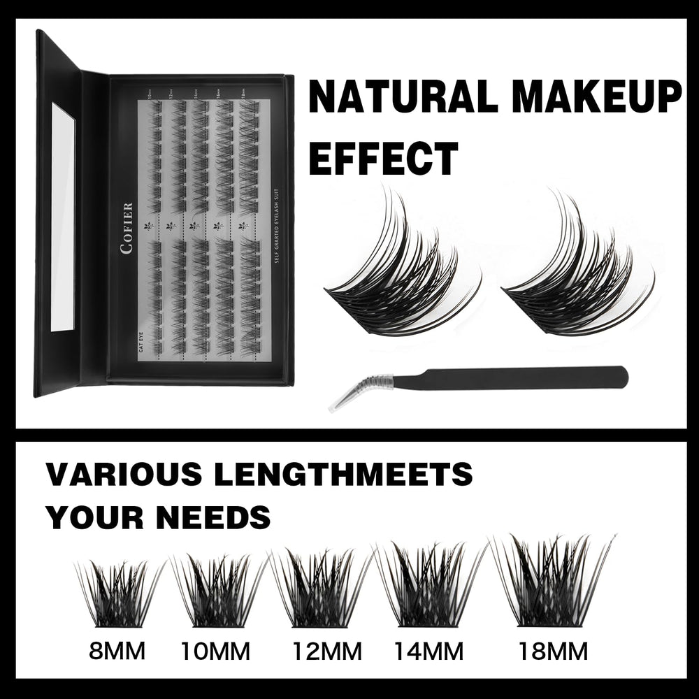 CoFier lash glue and sealant set with precision tweezers for controlled placement