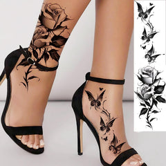 COKTAK 3D floral tattoos on arm show long-lasting color for events