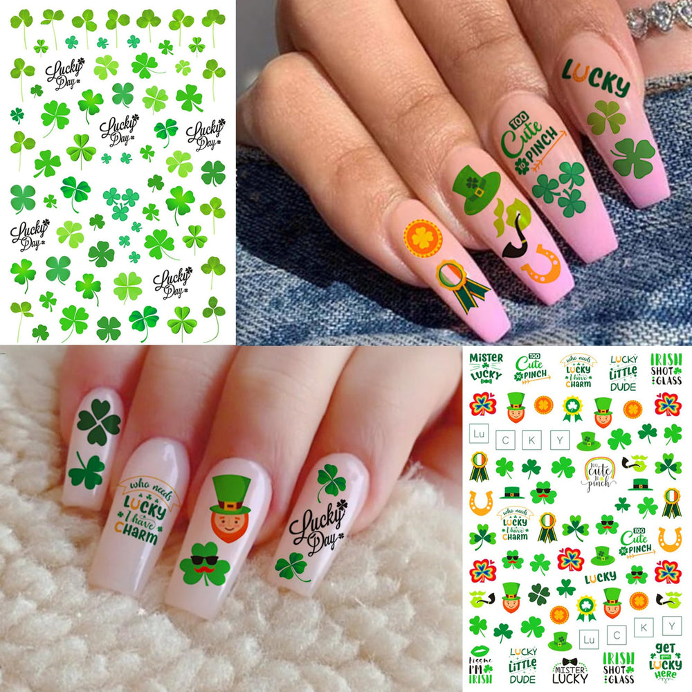 COKTAK cuatro hojas para Día de San Patricio, decoran uñas con estilo único