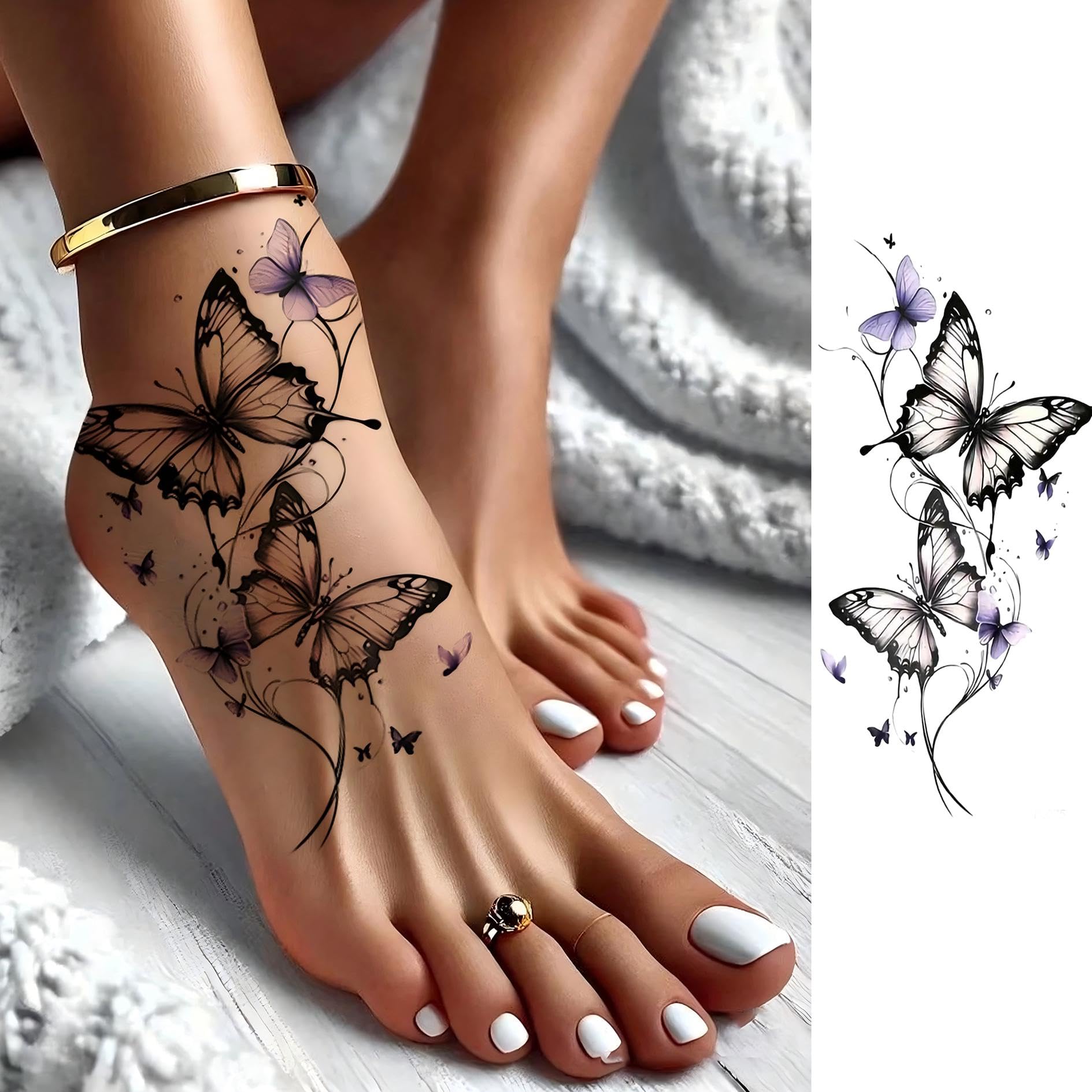 COKTAK festival-ready butterfly bouquet tattoos for Halloween or concerts