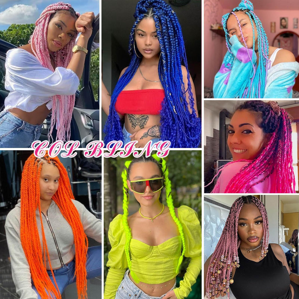 Col Bling Blue Braiding Hair worn daily for comfortable durability.