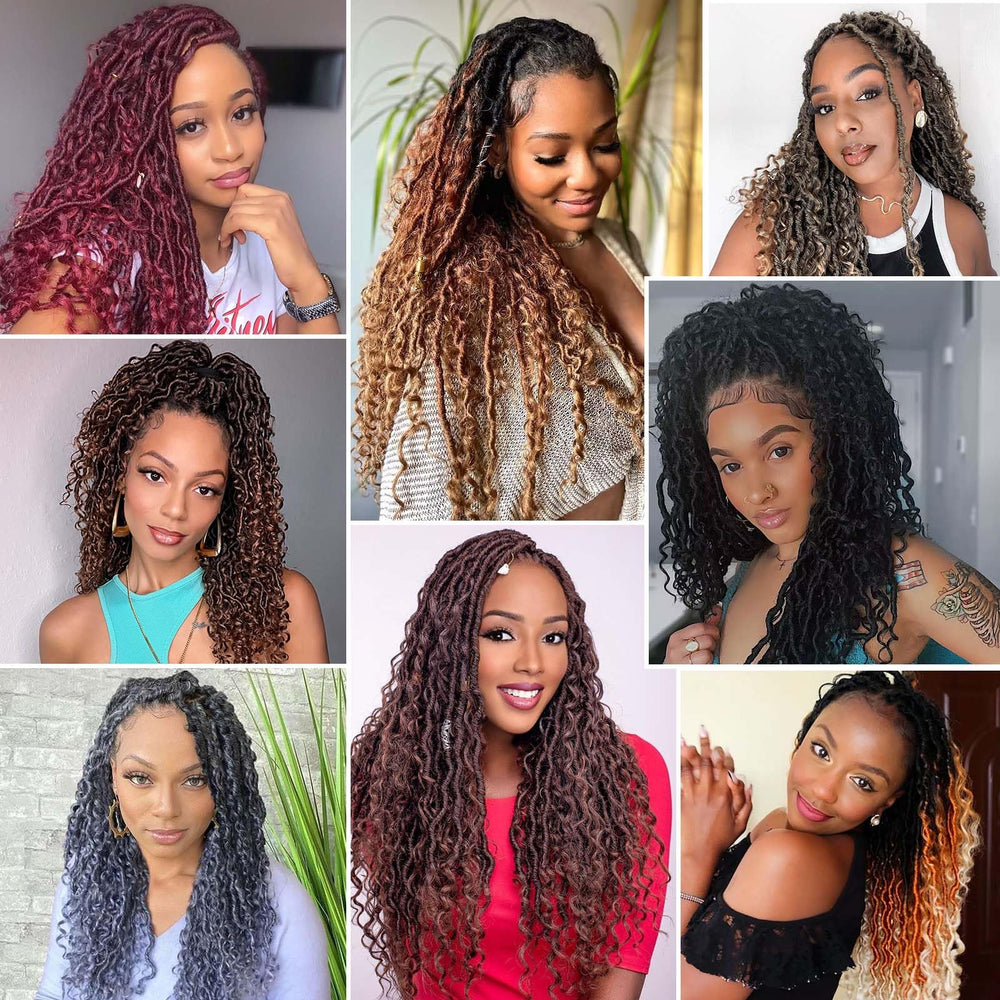 Col Bling Goddess Locs easy install with crochet needle and rings included