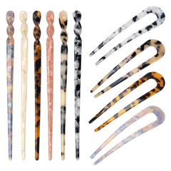 Coldairsoap acetate hair sticks in tortoise shell for versatile daily styling