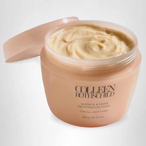 Relaxed bathroom setting featuring COLLEEN ROTHSCHILD Quench and Shine mask.