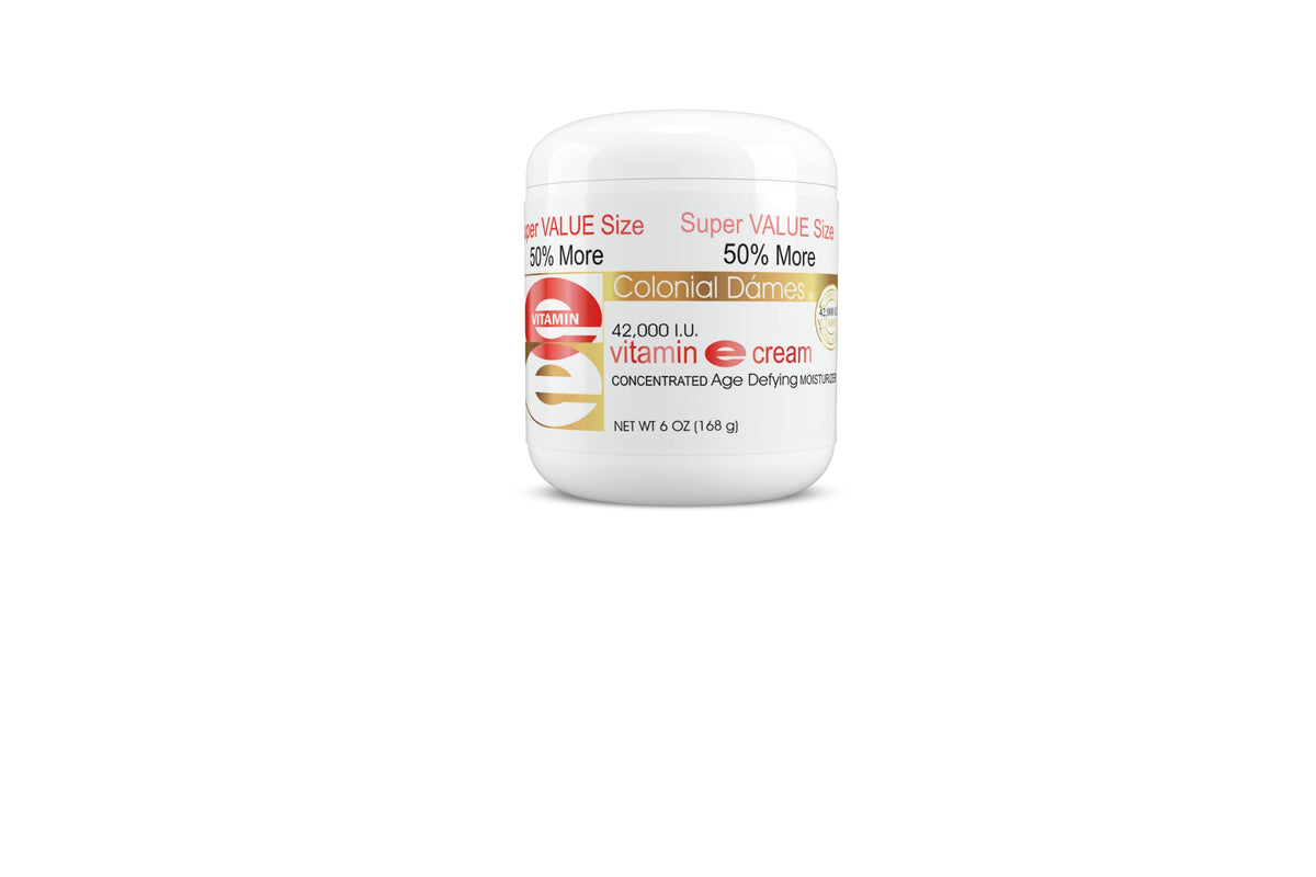 Colonial Dames crema vitamina E concentrada para piel seca, hidratación profunda.