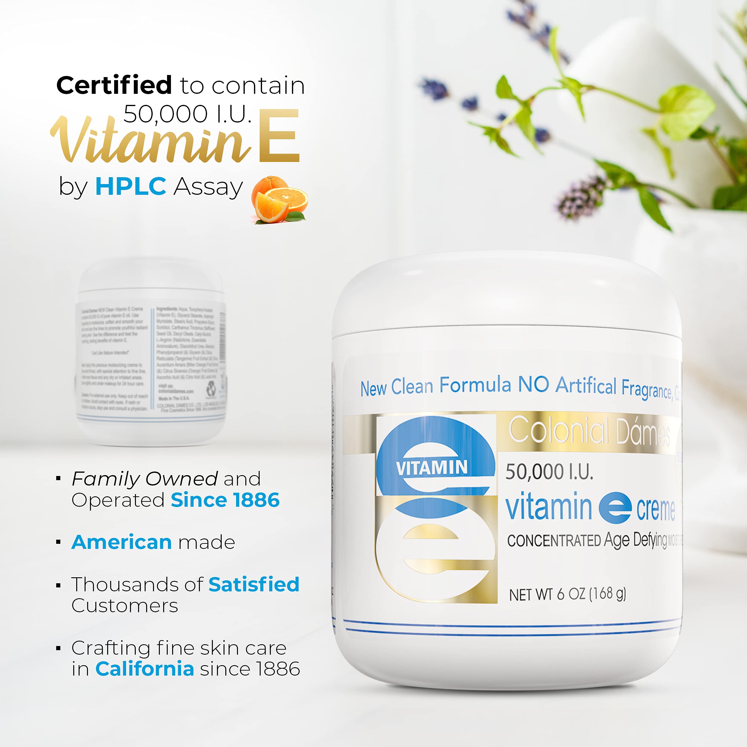 Colonial Dames cuidado de cuello y manos con Vitamina E.