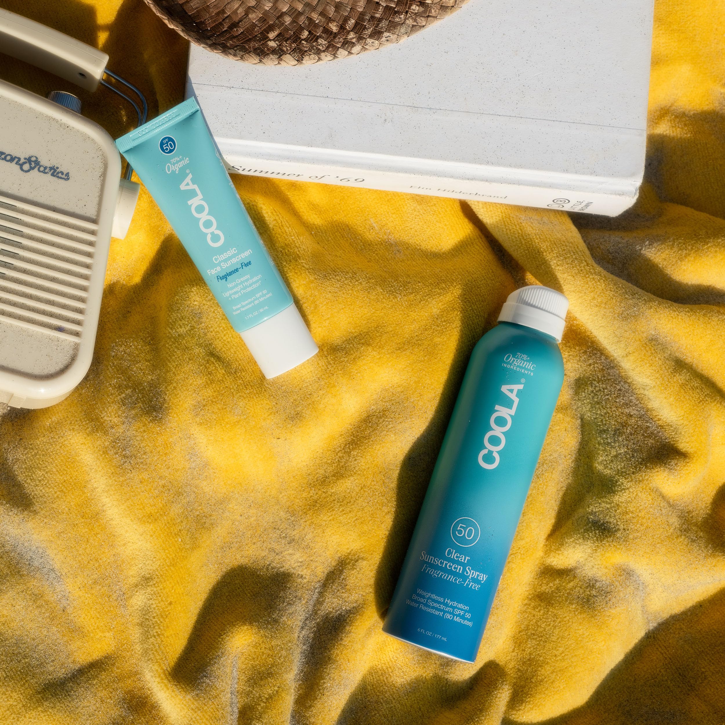 COOLA fragrance free lotion emphasizes comfortable wear without added scent