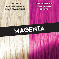 Color Lux Direct Vibes magenta swatches show bold shade options for creative transformations.