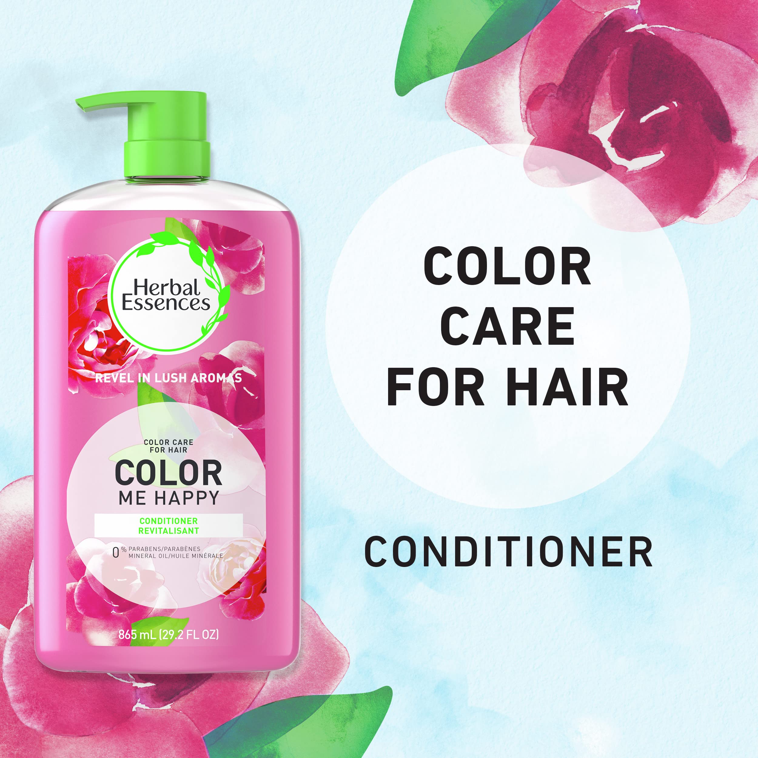 Close-up of silky hair after using Herbal Essences Color Me Happy