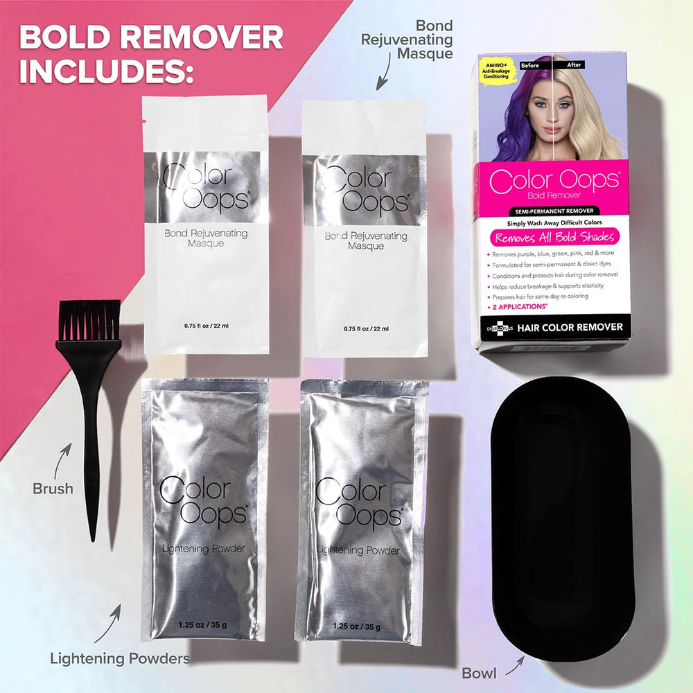 Color Oops Bold Remover same-day recolor capability enables quick shade changes.