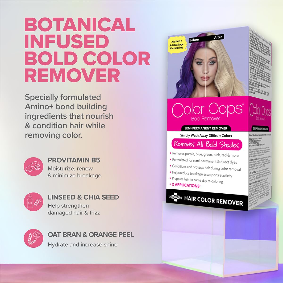 Color Oops Bold Remover vegan cruelty-free option supports ethical hair care.