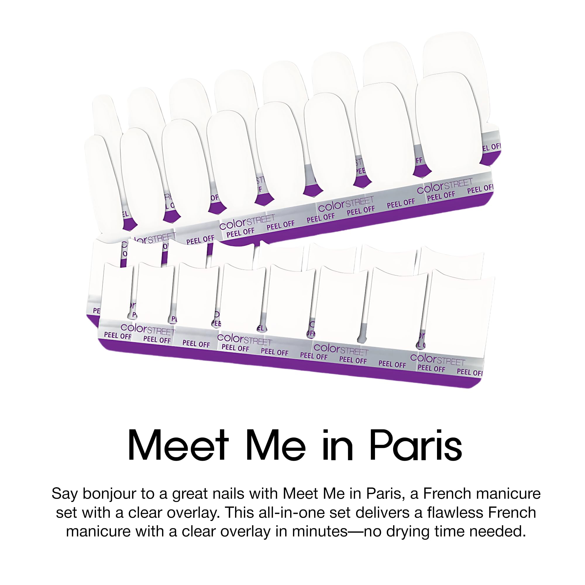 Color Street Meet Me in Paris: tiras claras para aplicación rápida sin secado
