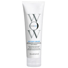 COLOR WOW Color Security Conditioner bottle demonstrates lightweight hydration for fine hair.