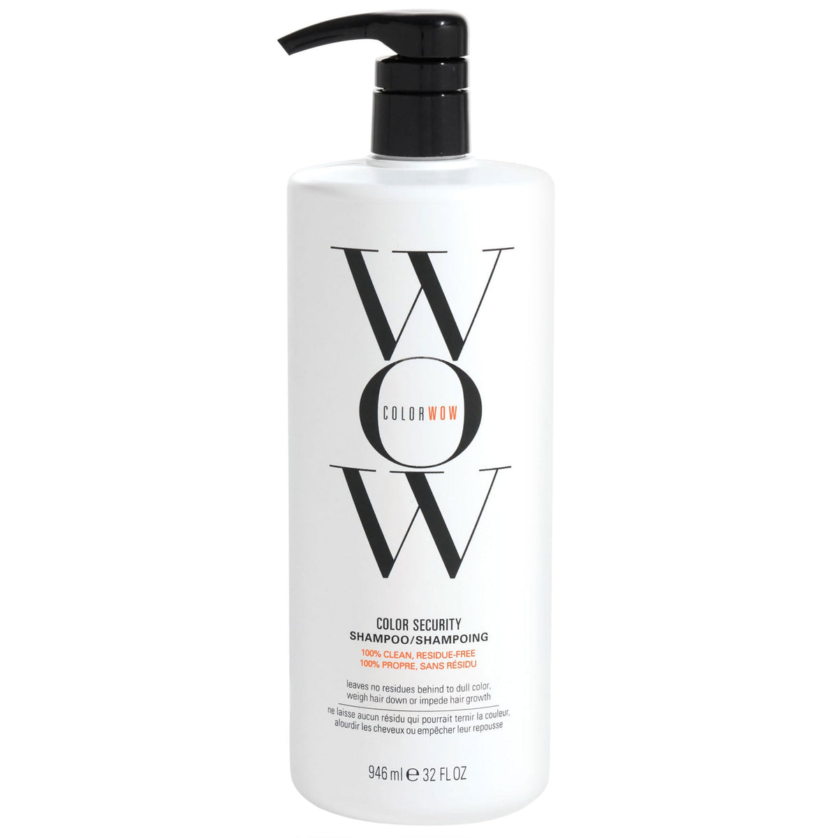 COLOR WOW Color Security Shampoo 32oz bottle front for color-safe cleansing