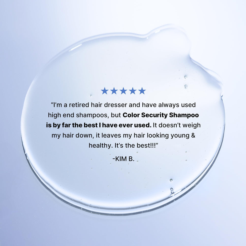 COLOR WOW Color Security Shampoo packaging shot showcases 32 oz size and salon branding