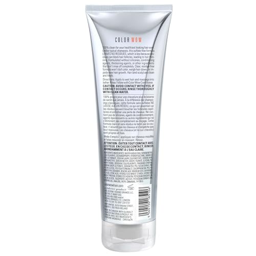 Creamy lather from COLOR WOW shampoo demonstrates gentle, luxurious cleansing.