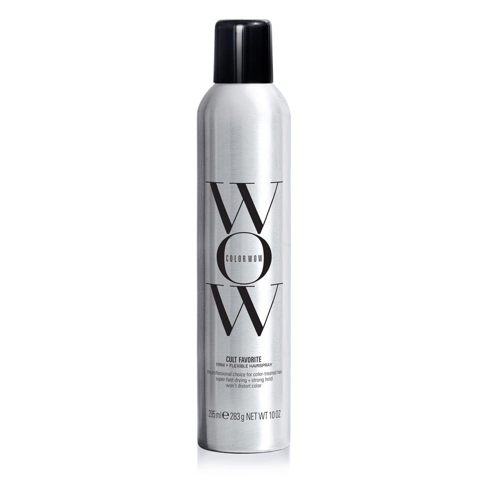 COLOR WOW Cult Favorite hairspray bottle showing lightweight formula and color-safe hold