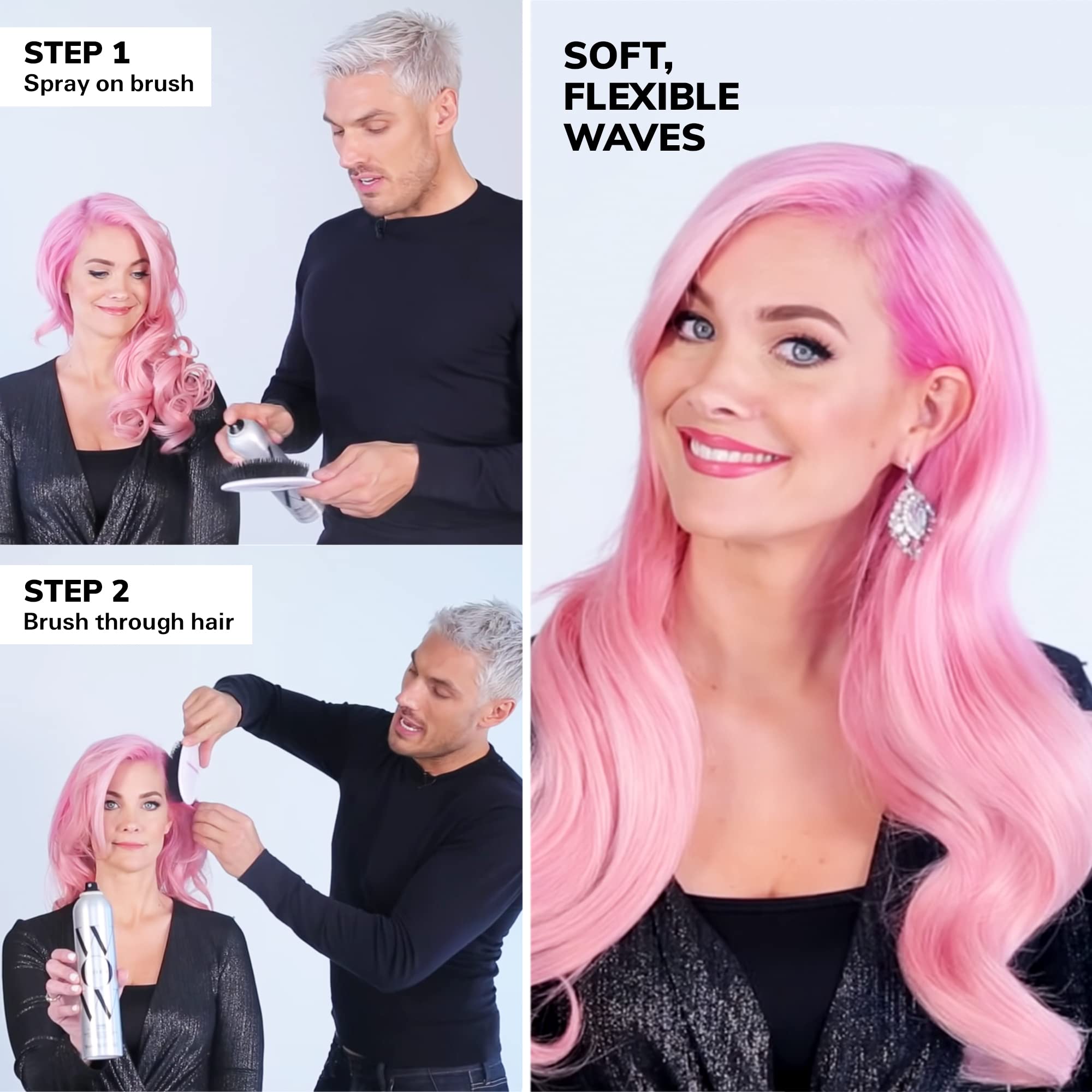 Humidity-proof finish maintains volume and shine on humid days