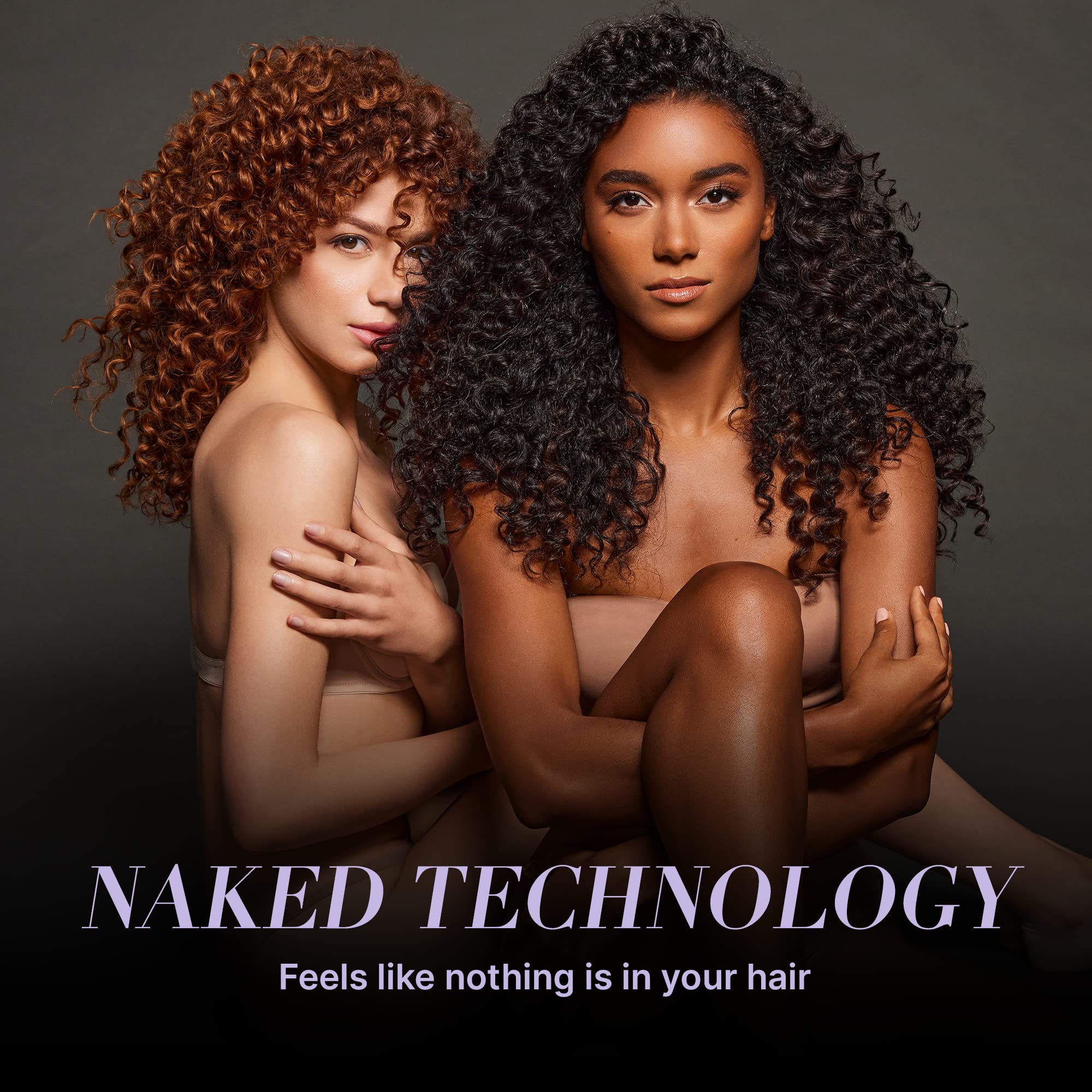 Close-up of curls post-use showing smooth, hydrated strands