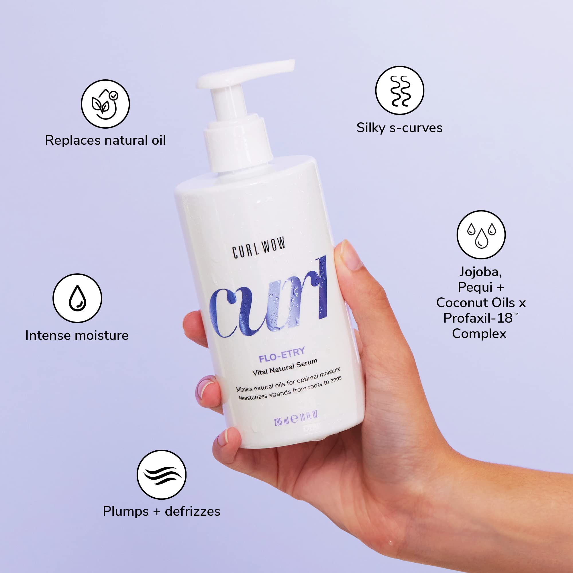 COLOR WOW Curl Wow Flo-etry before after curls demonstrate frizz reduction and bounce