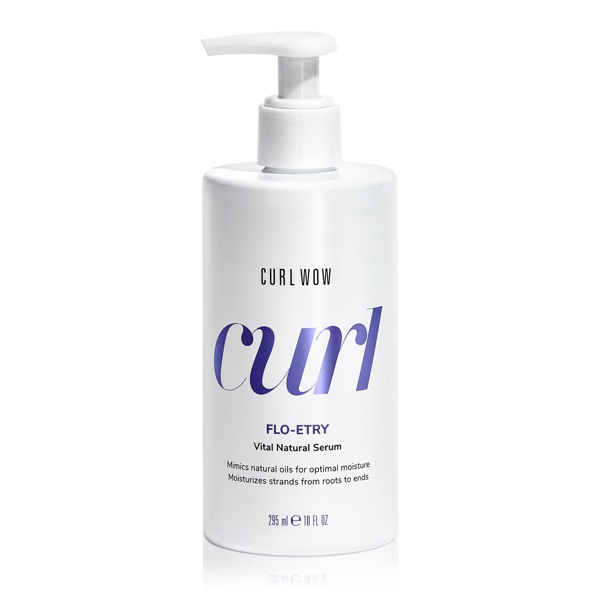 COLOR WOW Curl Wow Flo-etry serum bottle pour shows weightless hydration for curls